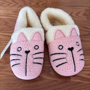 Pink Cat Face Slippers